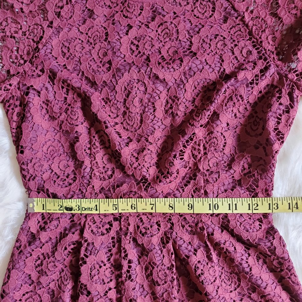 Madewell Burgundy Lace Magnolia Dress Size 0 NWOT - Picture 15 of 16